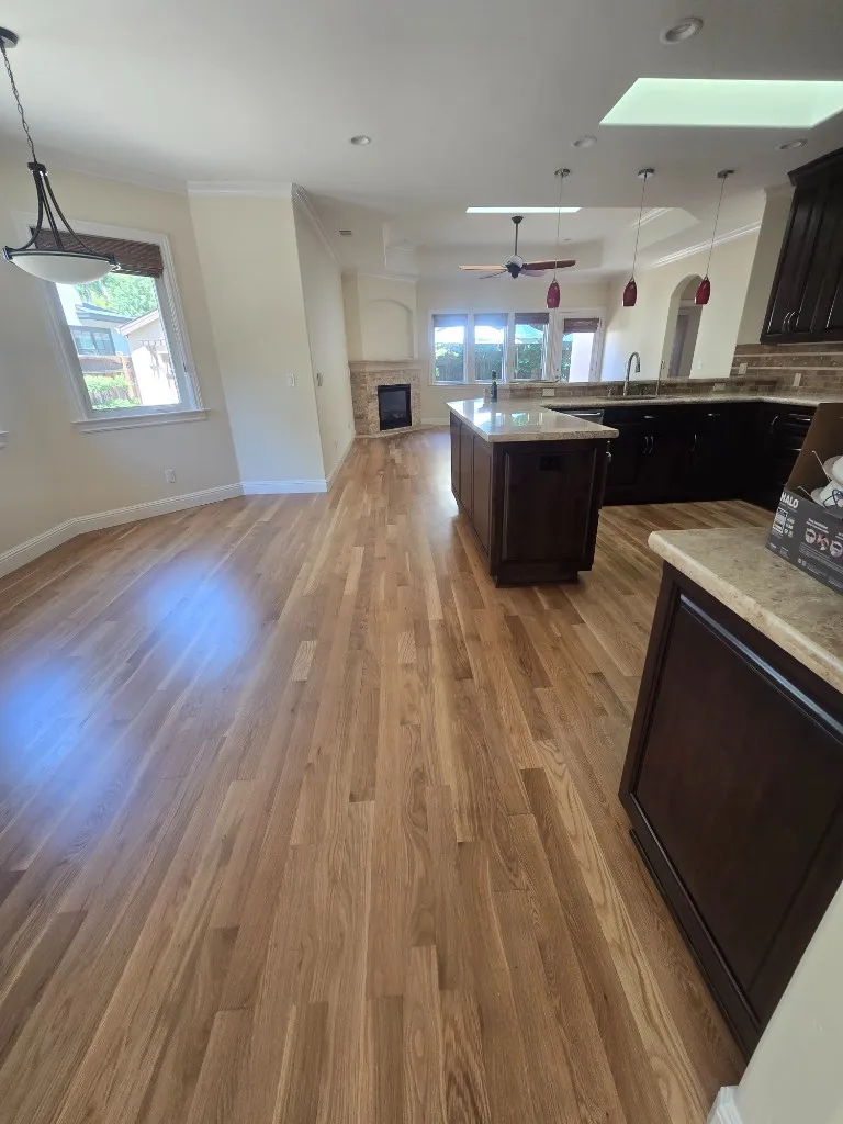 Hardwood sand and finish refinishing by The Flooring Design Center in Campbell, CA